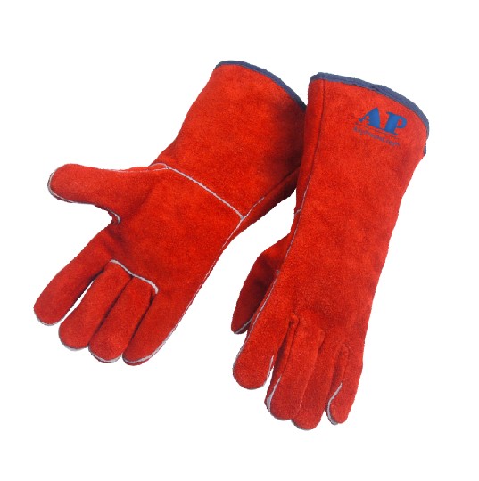 友盟AP-2103锈橙色经济款烧焊手套