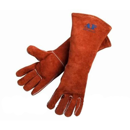 友盟AP-2057咖啡色加长烧焊手套(分截款)