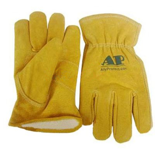 友盟AP-2266金黄色猪青皮防寒手套