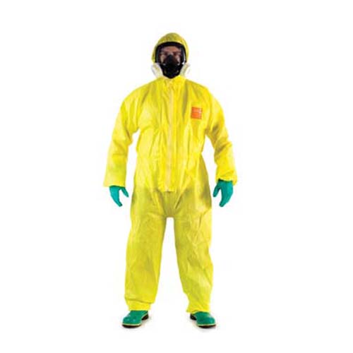 微护佳MC3000黄色有帽连体防化服